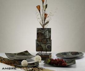 Ambre Glitter Art Glassware Diyas Home Platters Ambre Glitter Art Glassware Diyas Home Platters